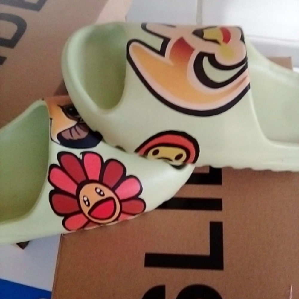 Graffiti Resin Unisex Slides